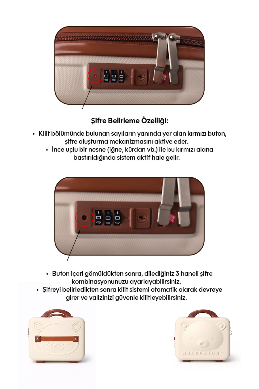 Yoyoso Kozmetik Valizi Ekru — Ekru