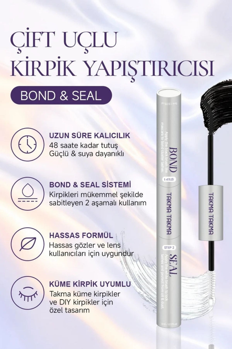 Takma Takma KP1480 Kirpik Yapıştırıcısı 5 ml — Şeffaf