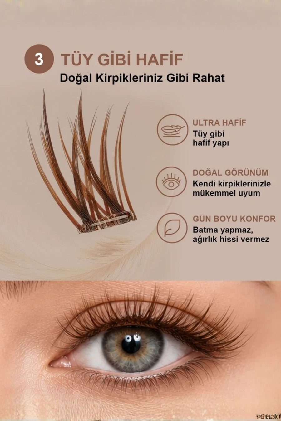 Takma Takma RG3BR0001 Takma Kirpik Brown Style Caramel Kiss — Kahve