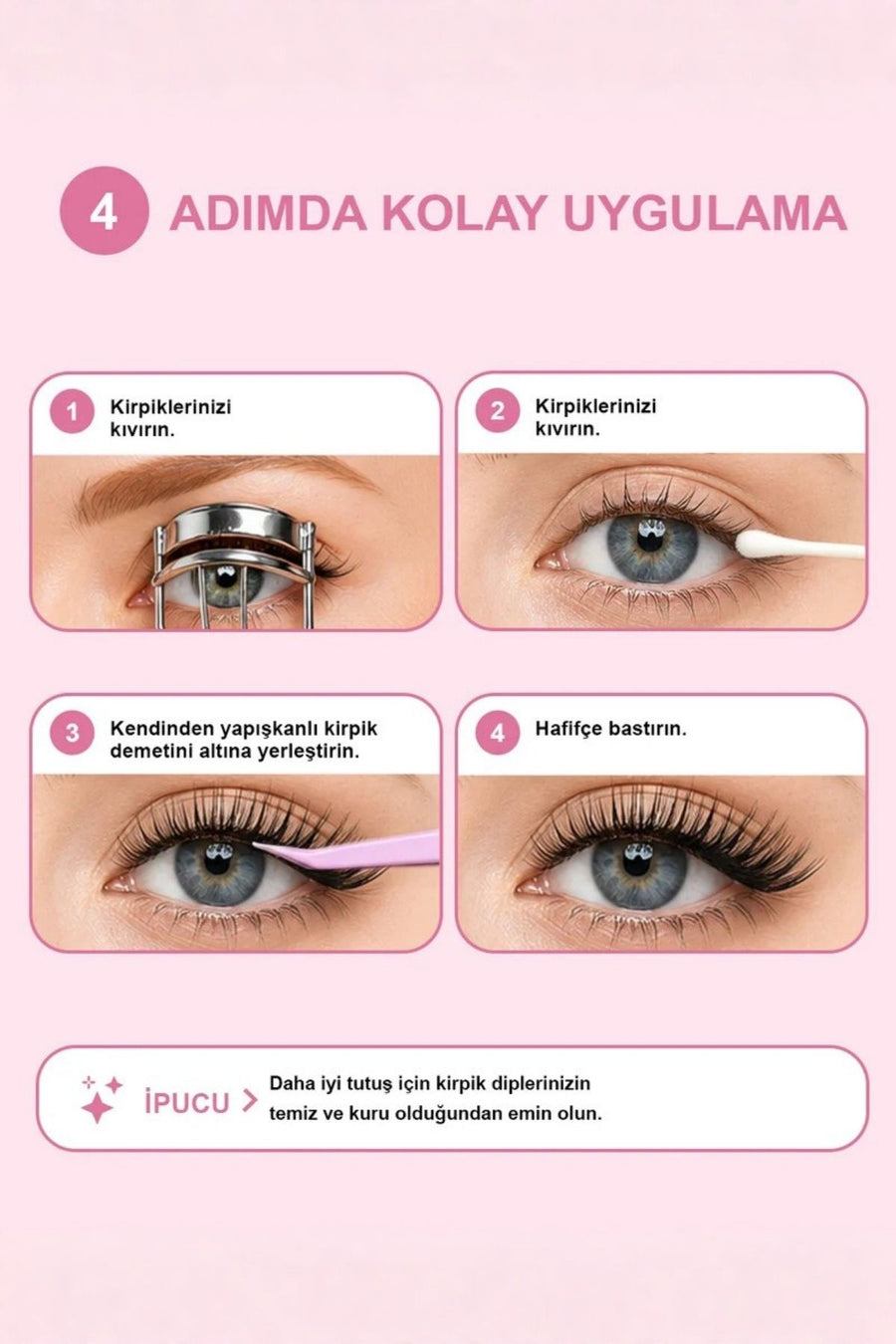 Takma Takma RG3CE0001 Kirpik Kendinden Yapışkanlı Cat Eye Style Desert Rose — Siyah