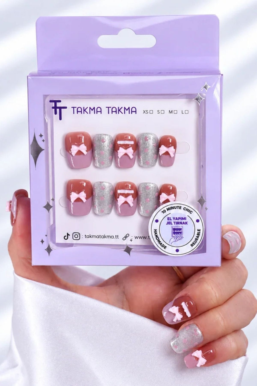 Takma Takma EKBL3023 El Yapımı Takma Tırnak Medium — Ten
