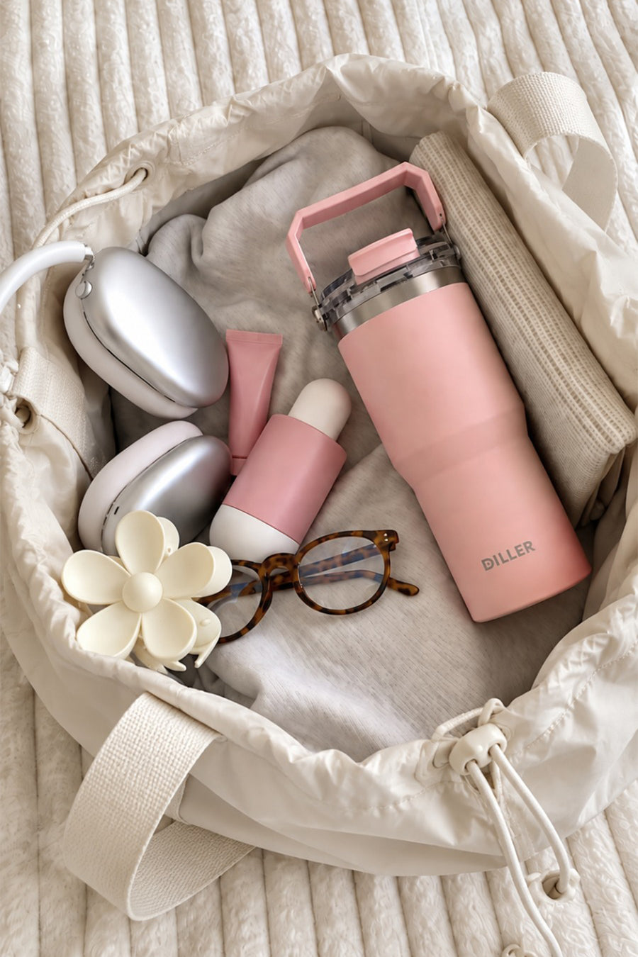 Diller MLH9168 Üstten Tutma Kulplu Termos 620ml Pembe — Pembe