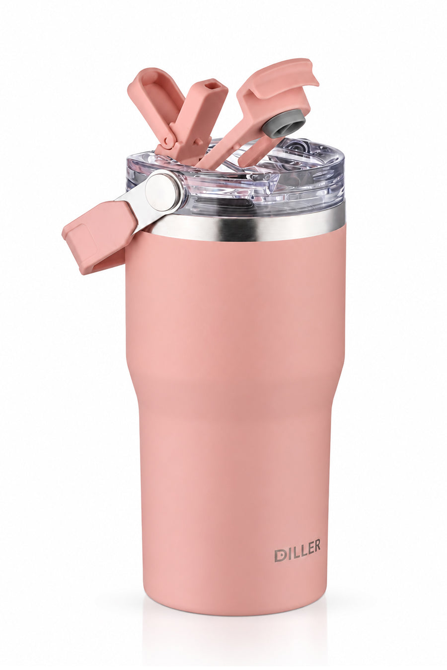 Diller MLH9168 Üstten Tutma Kulplu Termos 620ml Pembe — Pembe