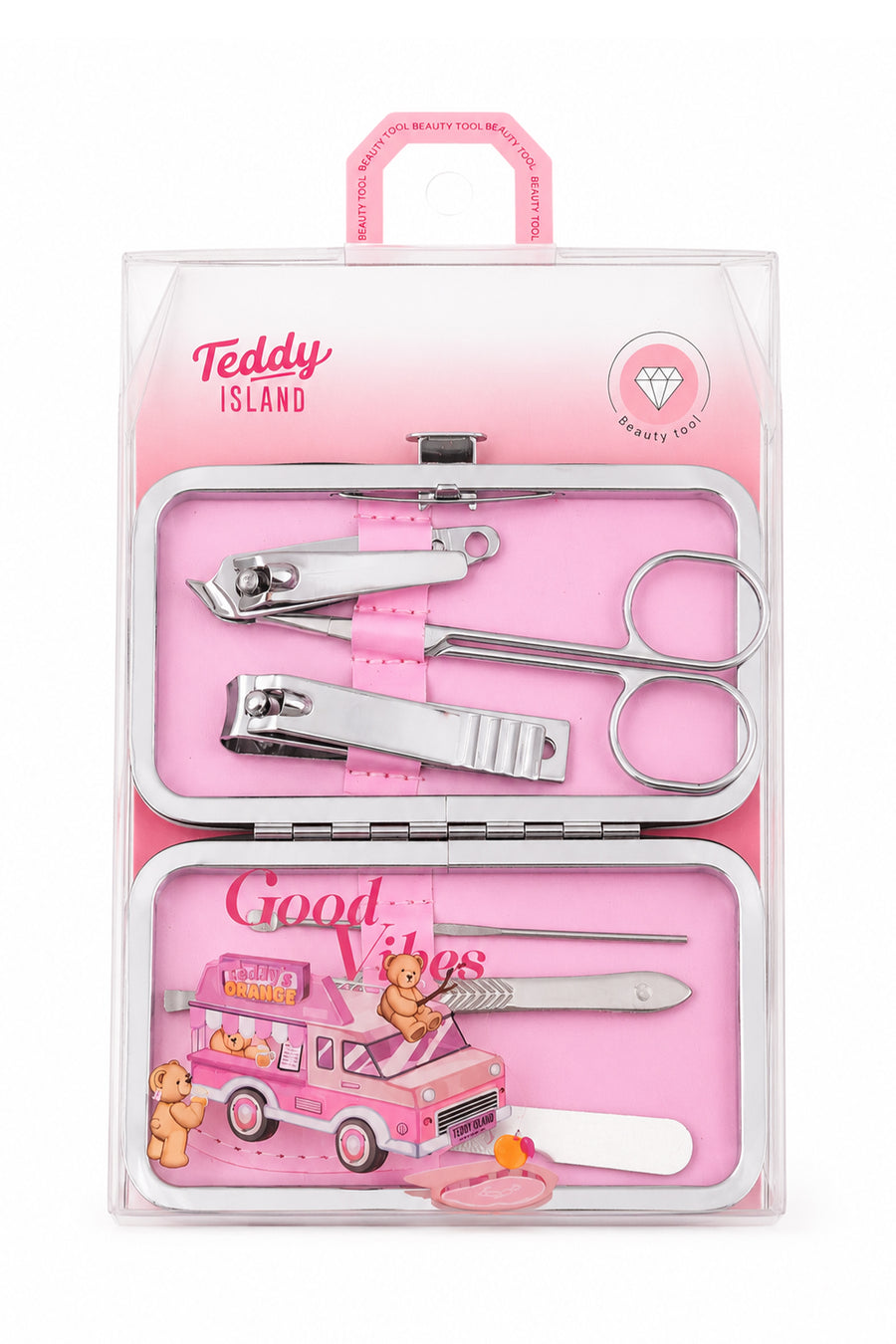 Yoyoso Teddy Island Seyahat Boy Bakım Seti — Pembe