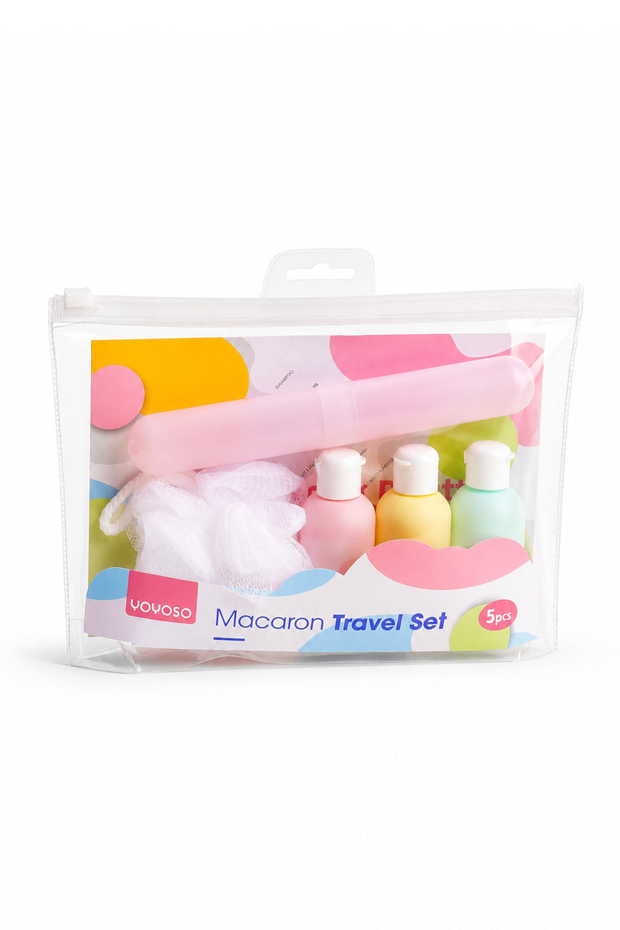 Yoyoso  Macaron Travel Seyahat Şişe Seti — Pembe
