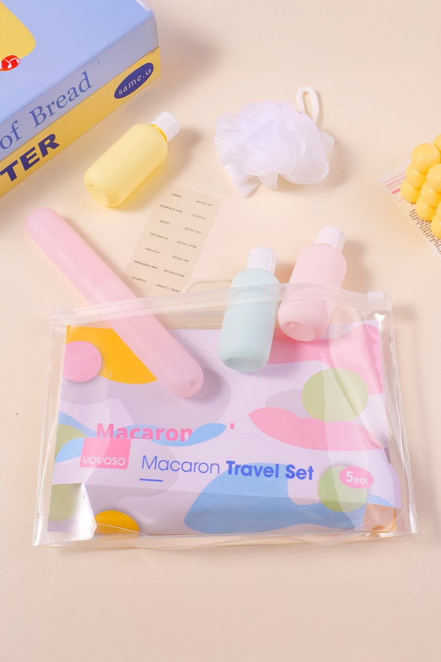 Yoyoso  Macaron Travel Seyahat Şişe Seti — Pembe