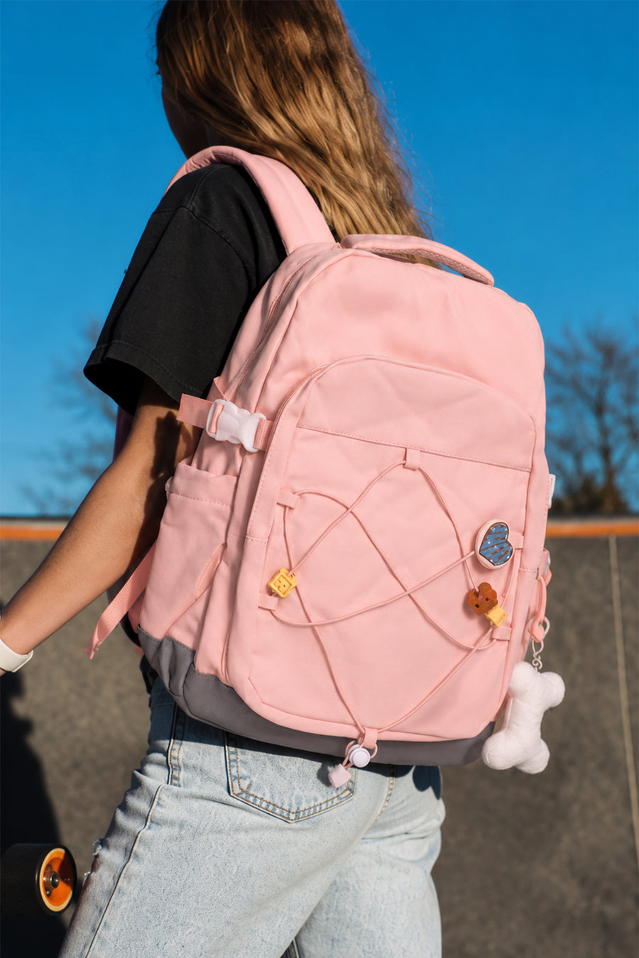 Yoyoso Bagaj Askılı Sırt Çantası Pembe — Pembe