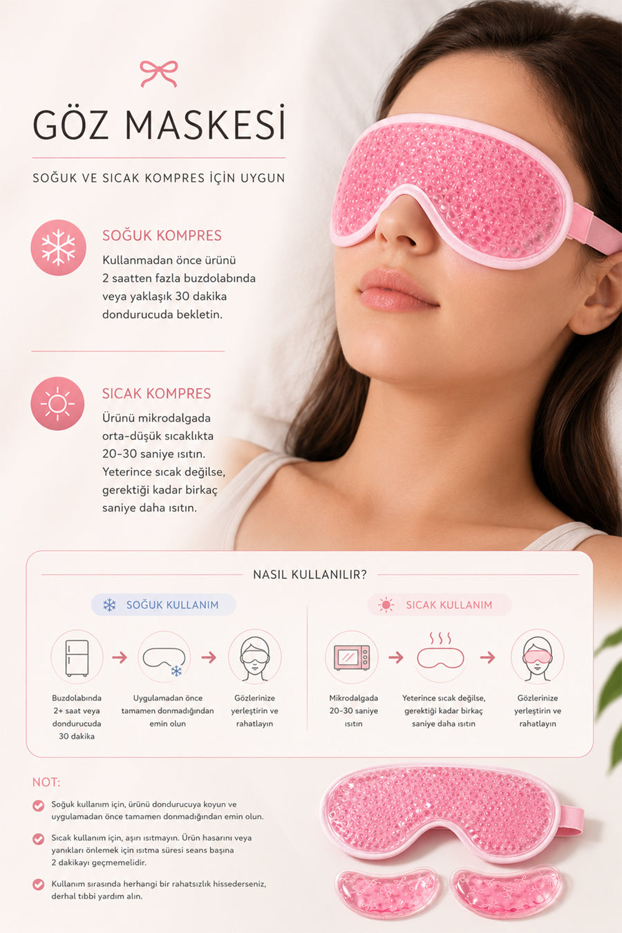Yoyoso Göz Maske Seti — Pembe