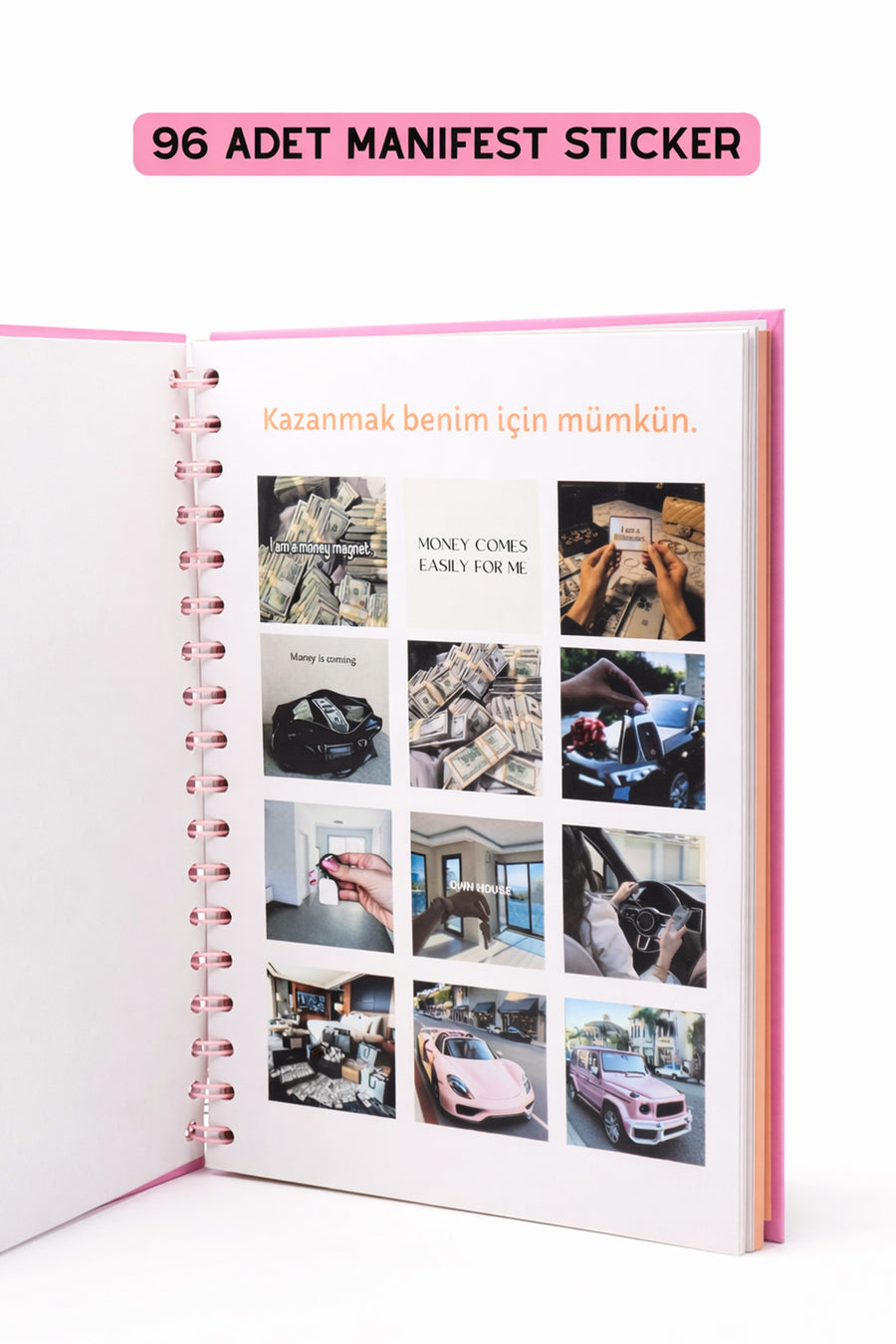 Ef Butik Beyaz Elmas Detaylı Manifest Defteri — Beyaz