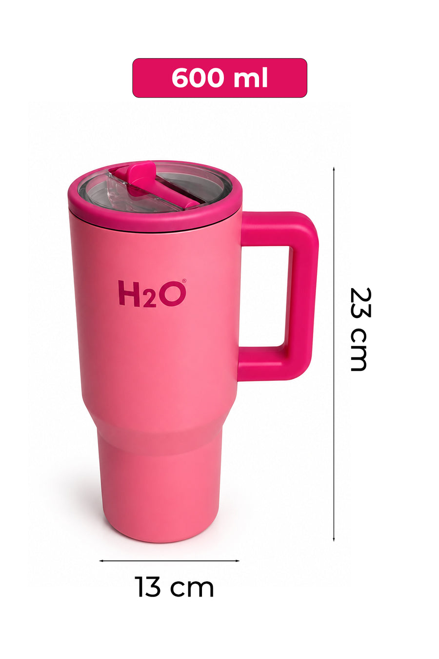H2O60311 TERMOS KUPA PIPETLI * 600 ML * PEMBE — Pembe