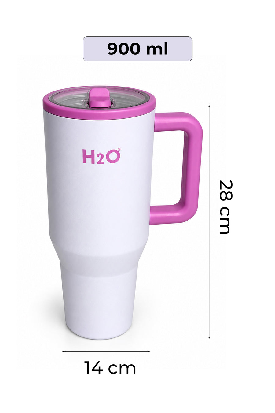 H2O60320 TERMOS KUPA PIPETLI * 900 ML * MOR — Lila