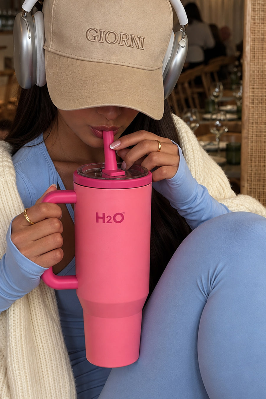 H2O60321 TERMOS KUPA PIPETLI * 900 ML * PEMBE — Pembe