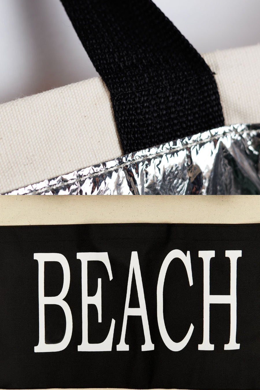 Ecrou Kadın Beach Yazılı Plaj Çantası Krem — Ekru