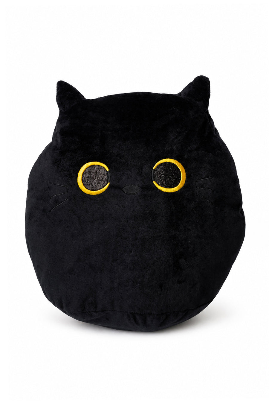 Kara Kedi Dekoratif Pelüş Yastık 35 cm Siyah — Siyah