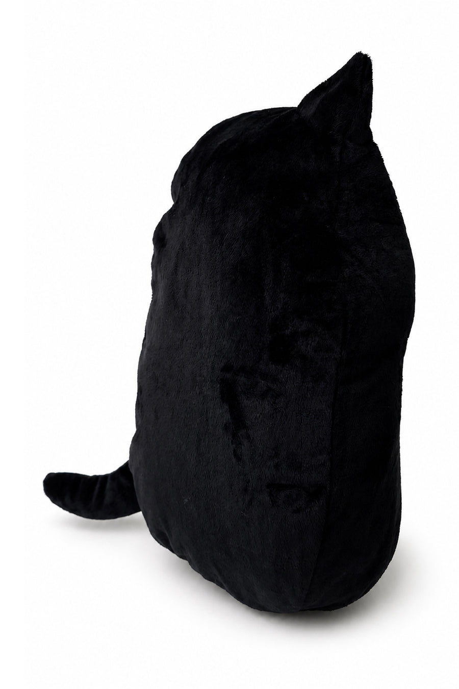 Kara Kedi Dekoratif Pelüş Yastık 35 cm Siyah — Siyah