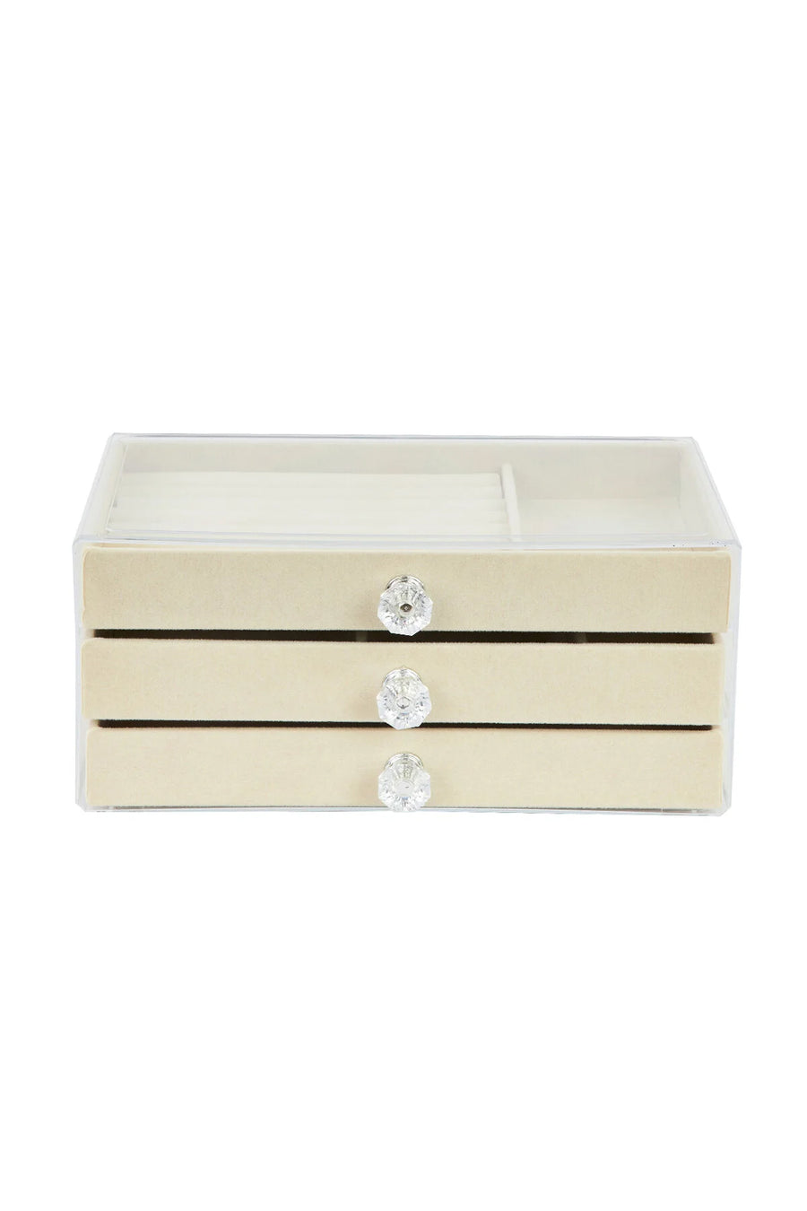 Ecrou Modern 3 Çekmeceli Takı Bijuteri Mücevher Kutusu Organizer Düzenleyici Beyaz 13 X 23 X 10 cm — Beyaz