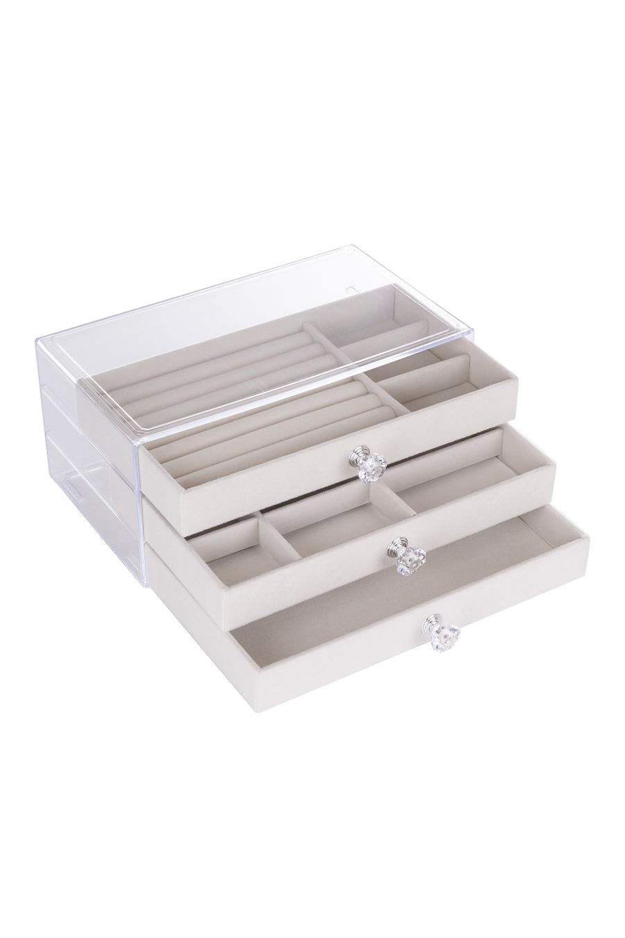 Ecrou Modern 3 Çekmeceli Takı Bijuteri Mücevher Kutusu Organizer Düzenleyici Beyaz 13 X 23 X 10 cm — Beyaz