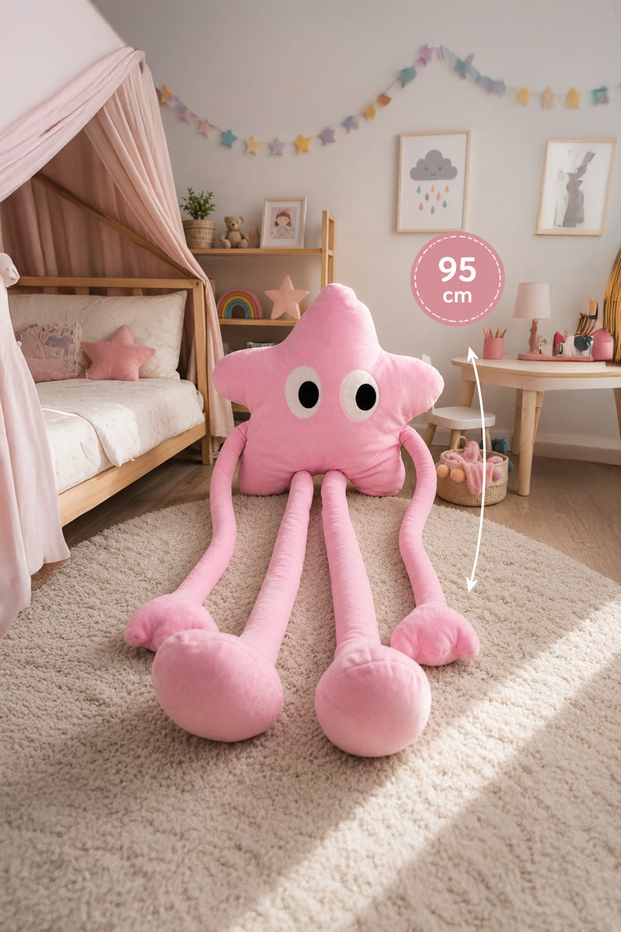 Ecrou Uzun Bacaklı Yıldız Pembe 95 cm — Pembe