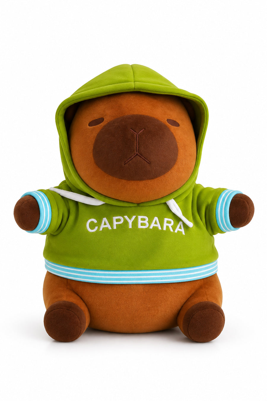 Ecrou Sweatshirtlü  Kapibara Peluş Oyuncak 35 cm — Kahve