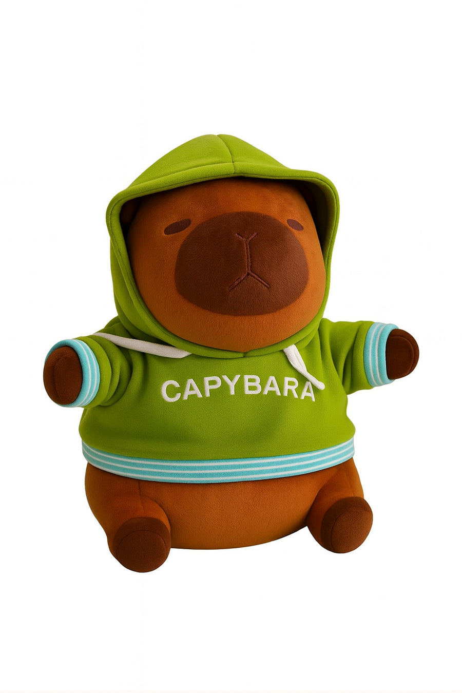 Ecrou Sweatshirtlü  Kapibara Peluş Oyuncak 35 cm — Kahve
