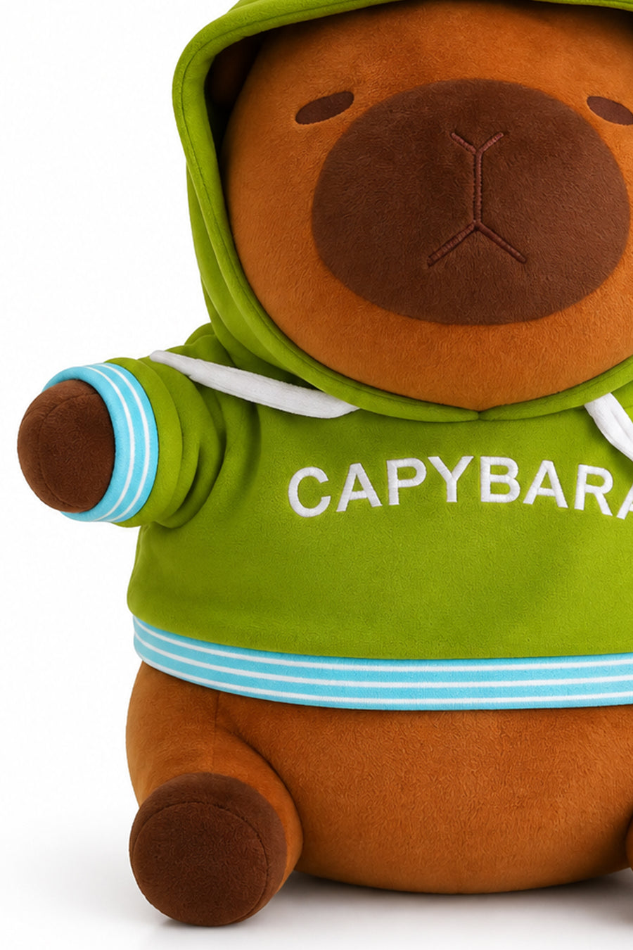 Ecrou Sweatshirtlü  Kapibara Peluş Oyuncak 35 cm — Kahve