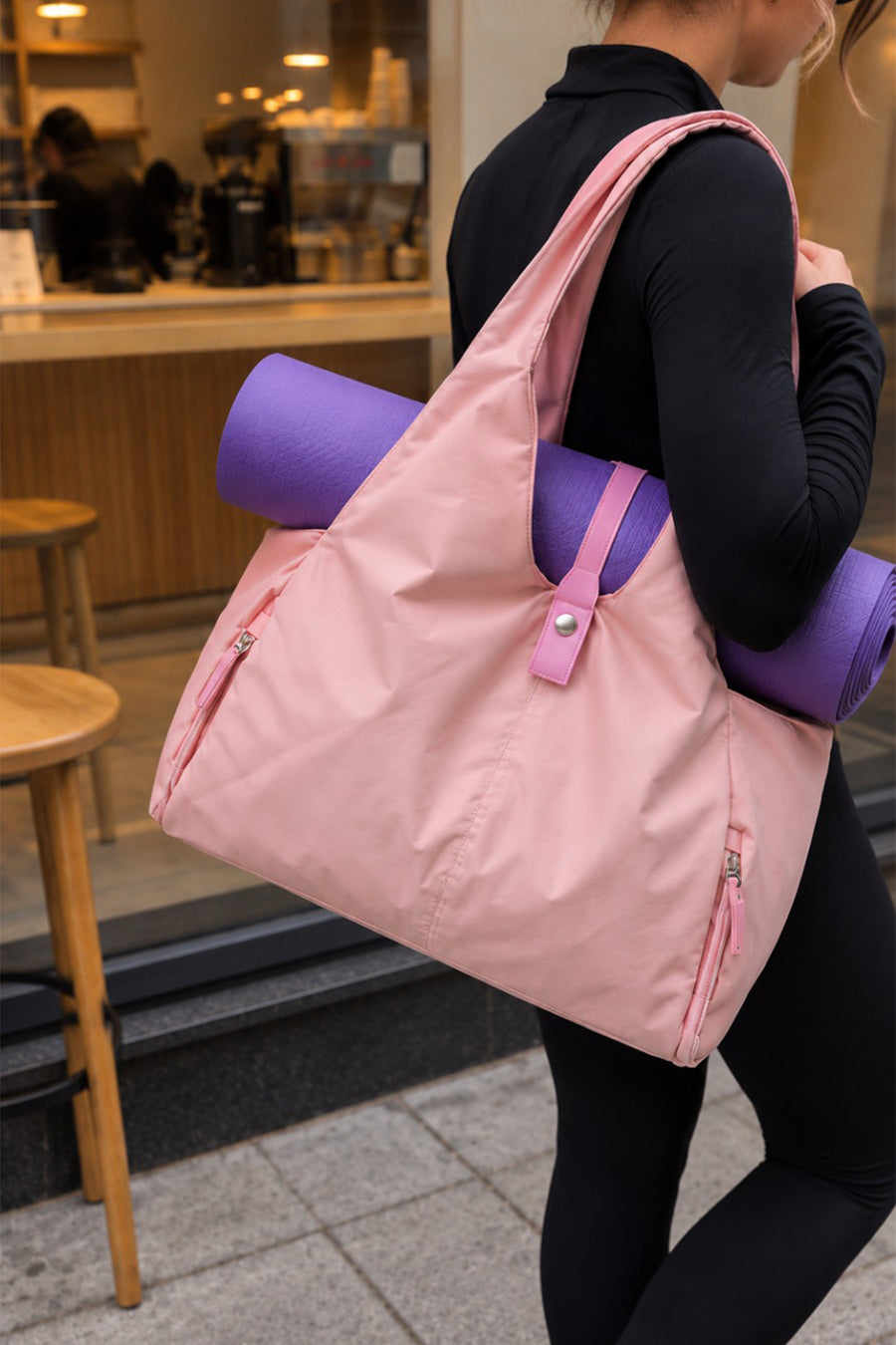 Ecrou Mat Taşımalı Omuz Çantası Pembe — Pembe