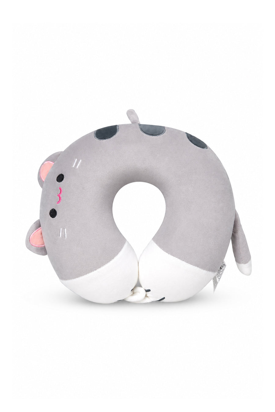 Ecrou Kuyruklu Kedi Memory Foam Boyun Yastığı Gri — Gri