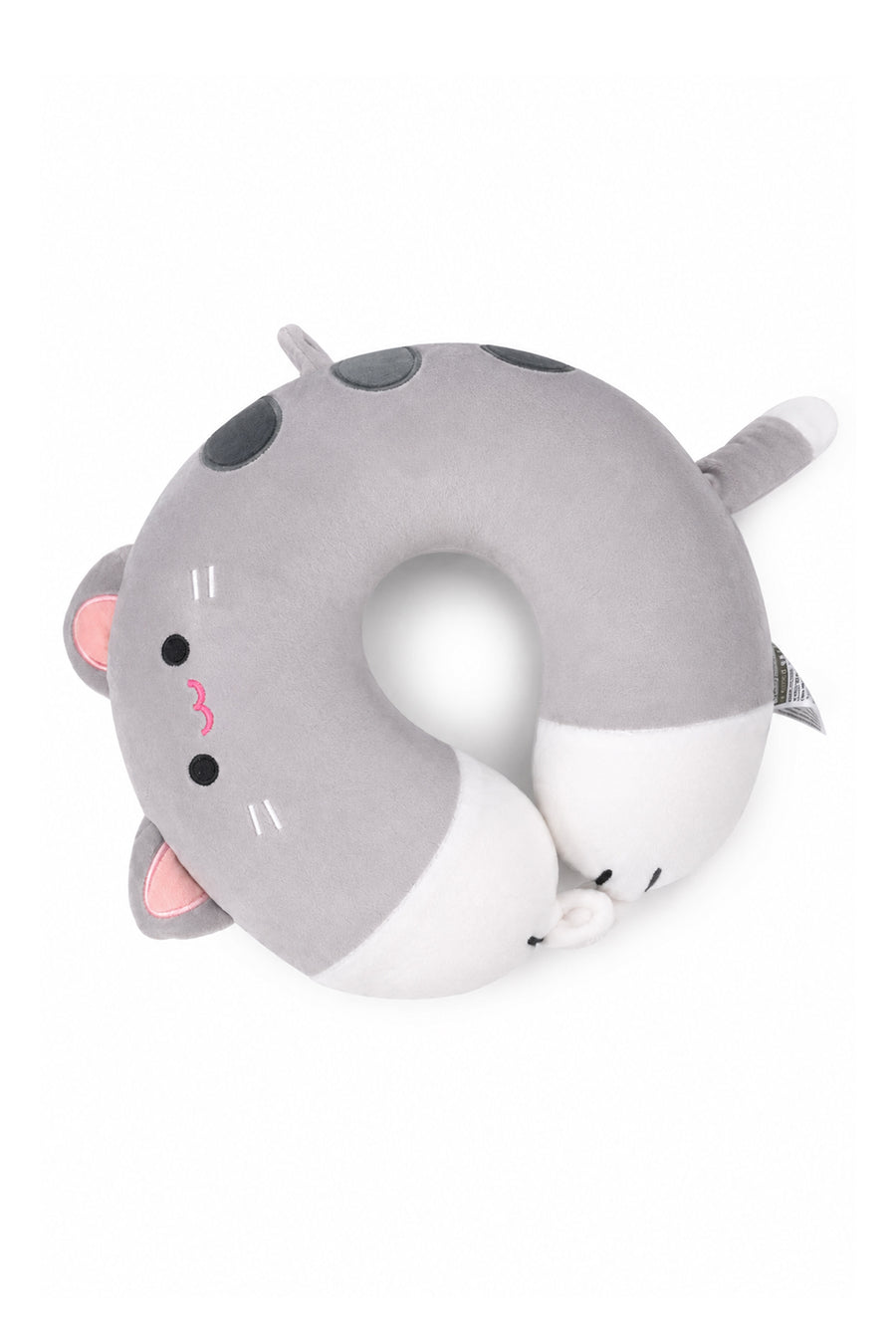 Ecrou Kuyruklu Kedi Memory Foam Boyun Yastığı Gri — Gri