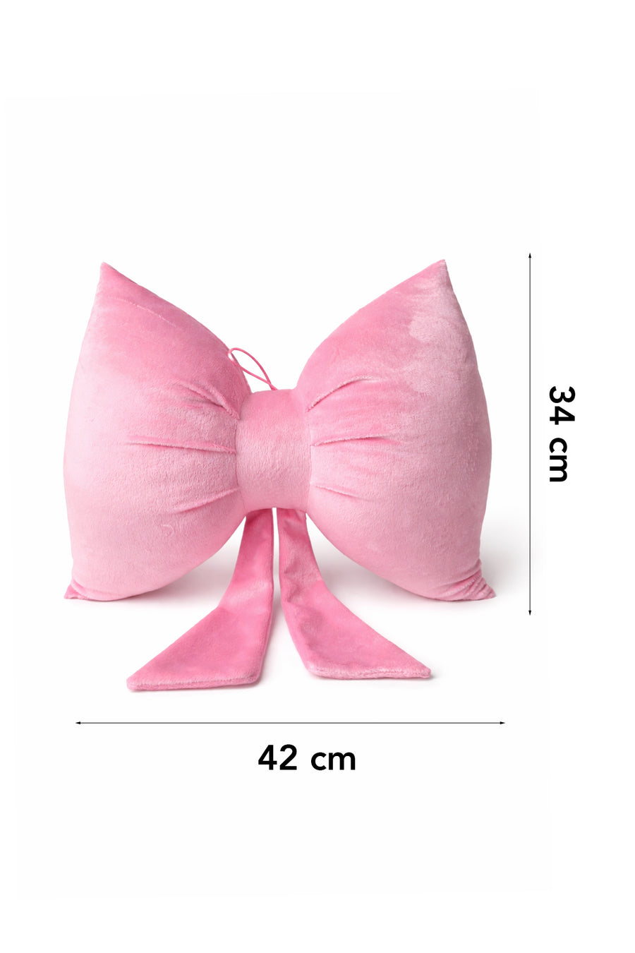 Fiyonk Kırlent, Dekoratif Yastık Yastık Pembe 35 cm — Pembe