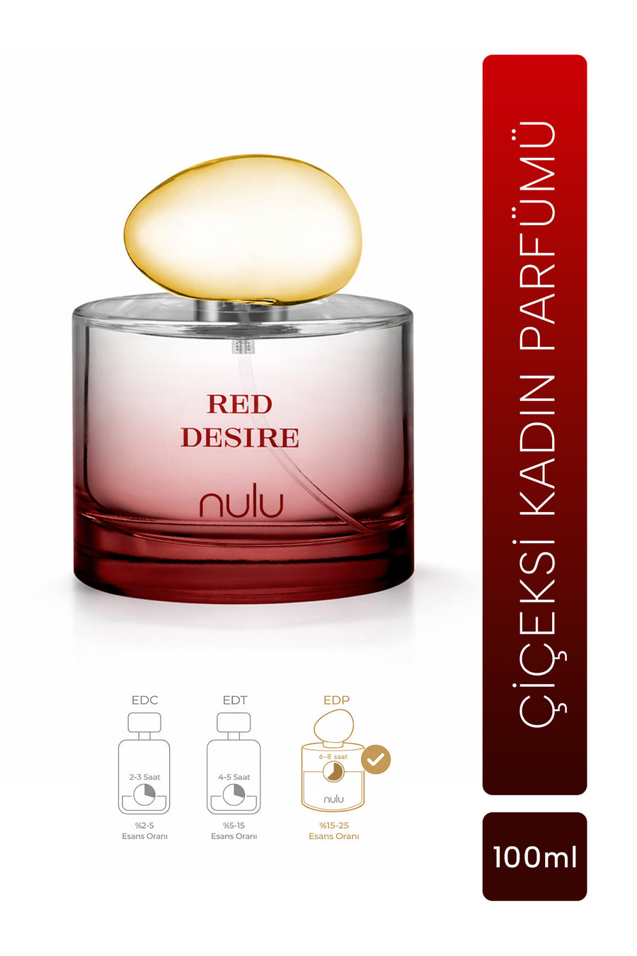 Nulu Red Desire Kadın Parfüm 100ml — Bordo