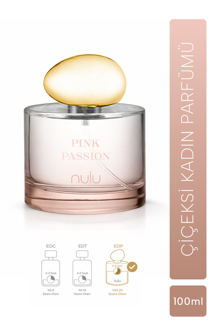 Nulu Pink Passion Kadın Parfüm 100ml — Pembe