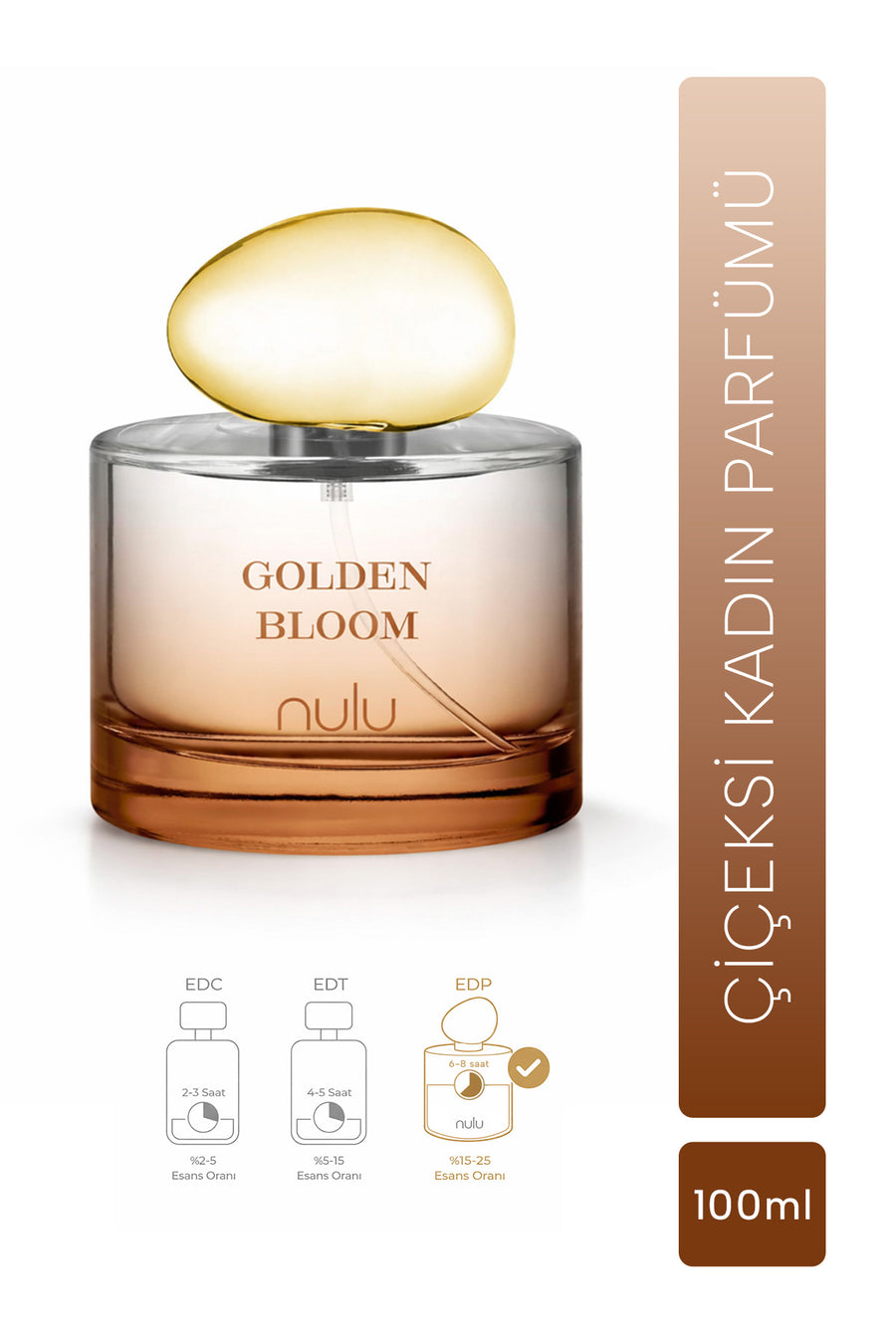 Nulu Golden Bloom Kadın Parfüm 100ml — Pembe