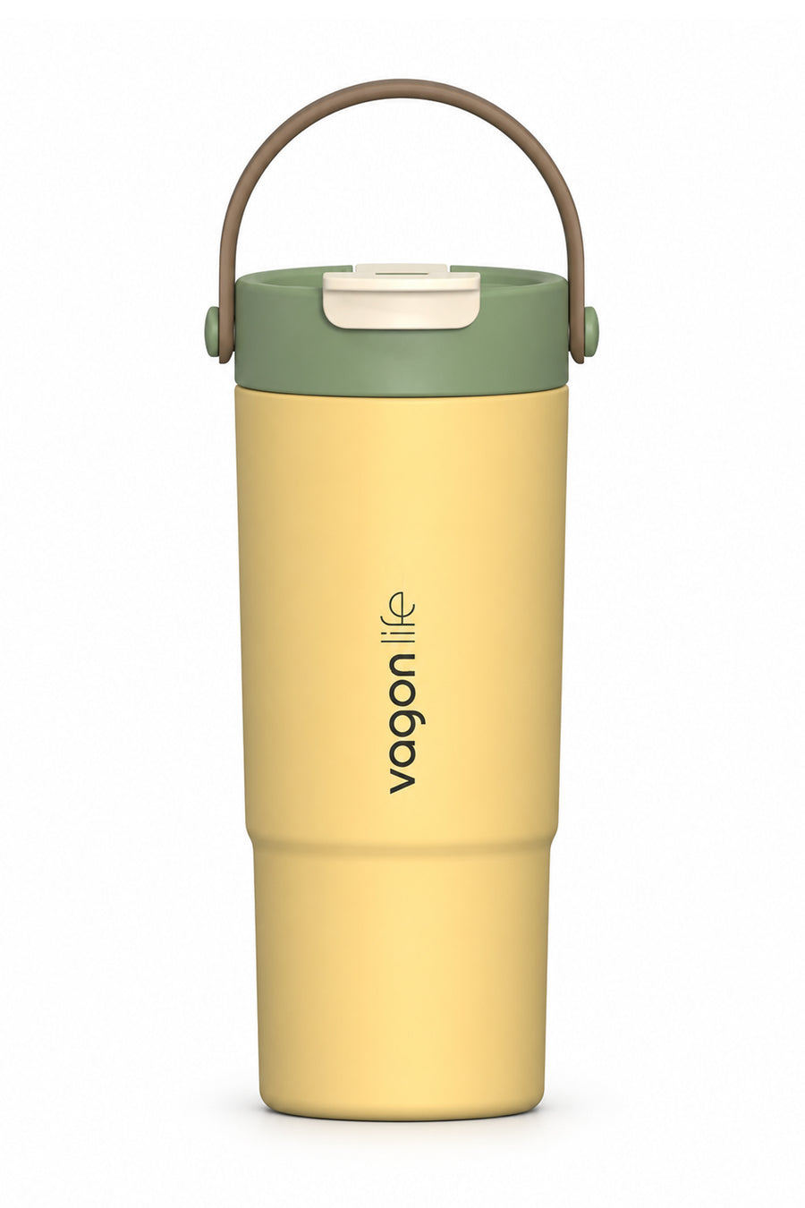 Vagonlife Isı Yalıtımlı Krem Termos 660 ML — Sarı