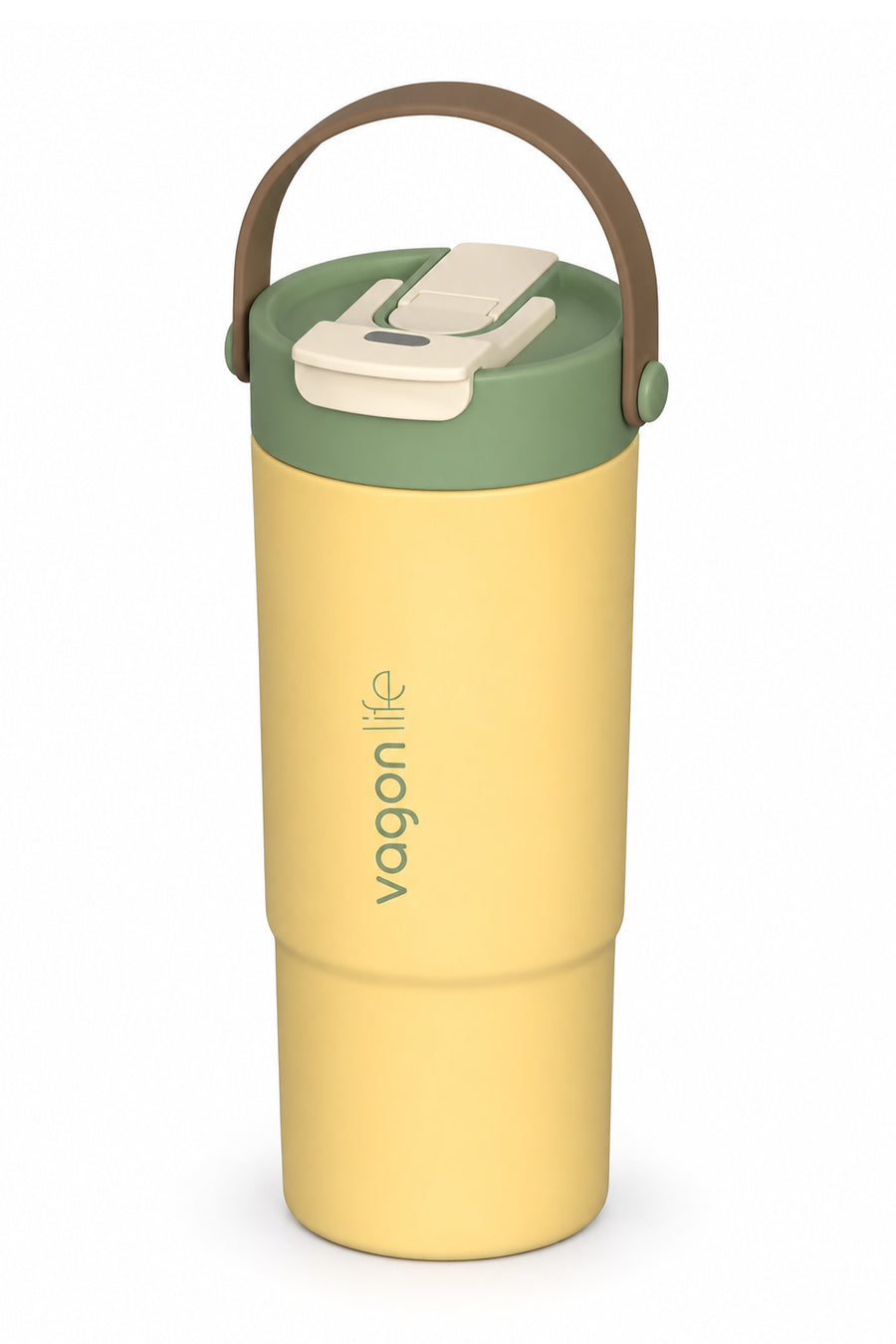 Vagonlife Isı Yalıtımlı Krem Termos 660 ML — Sarı