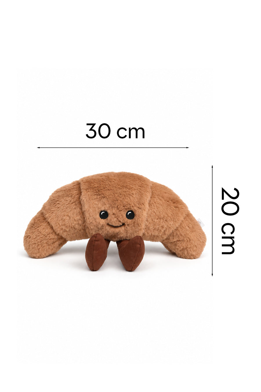 Ayaklı Kruvasan Peluş — Kahve
