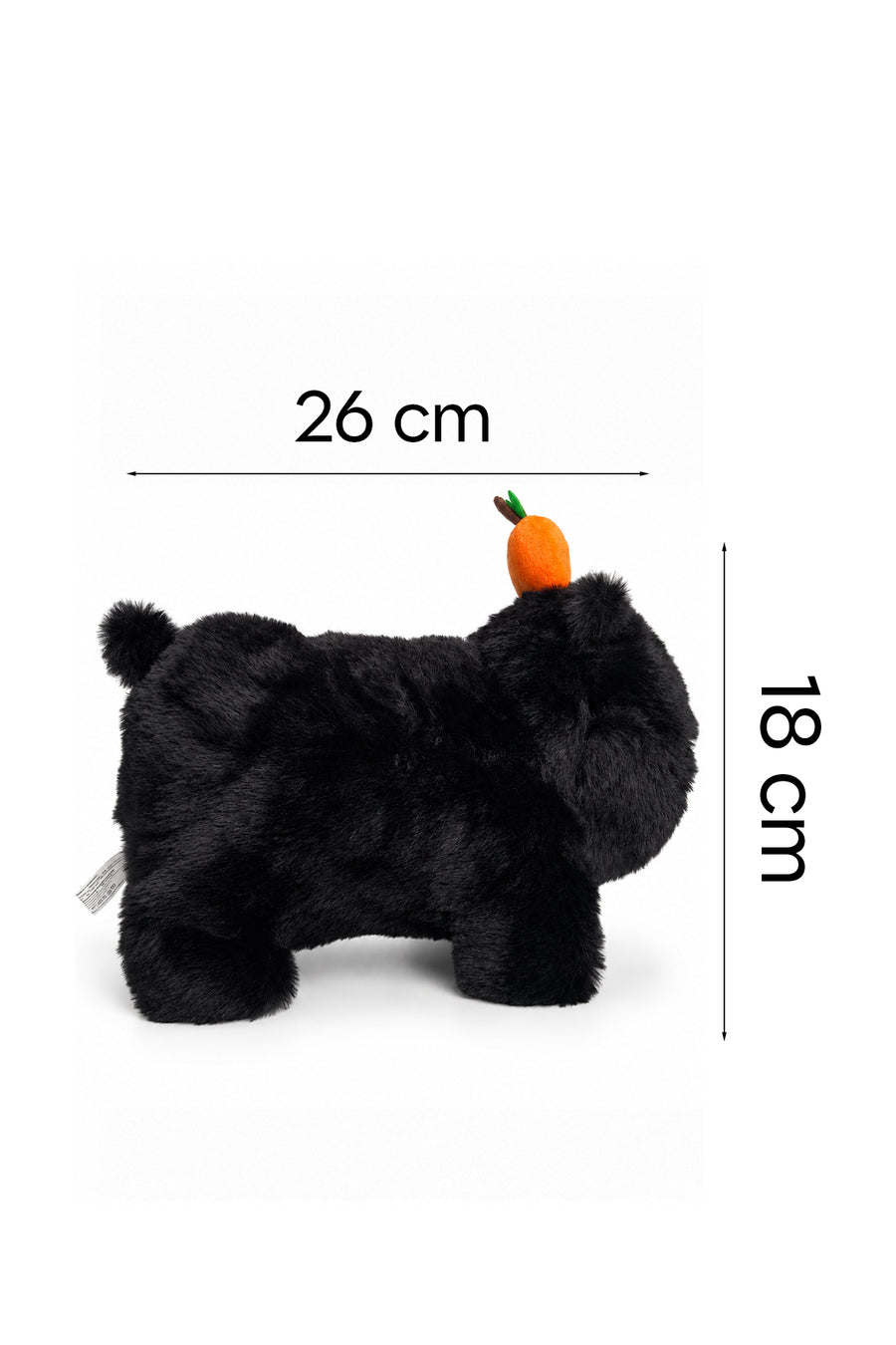 Kayısı Detaylı Kedicik Siyah 35 cm — Siyah