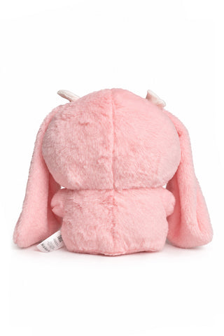 LF Kalp Nakışlı Uzun Kulaklı Tavşan 30 cm Pembe — Pembe