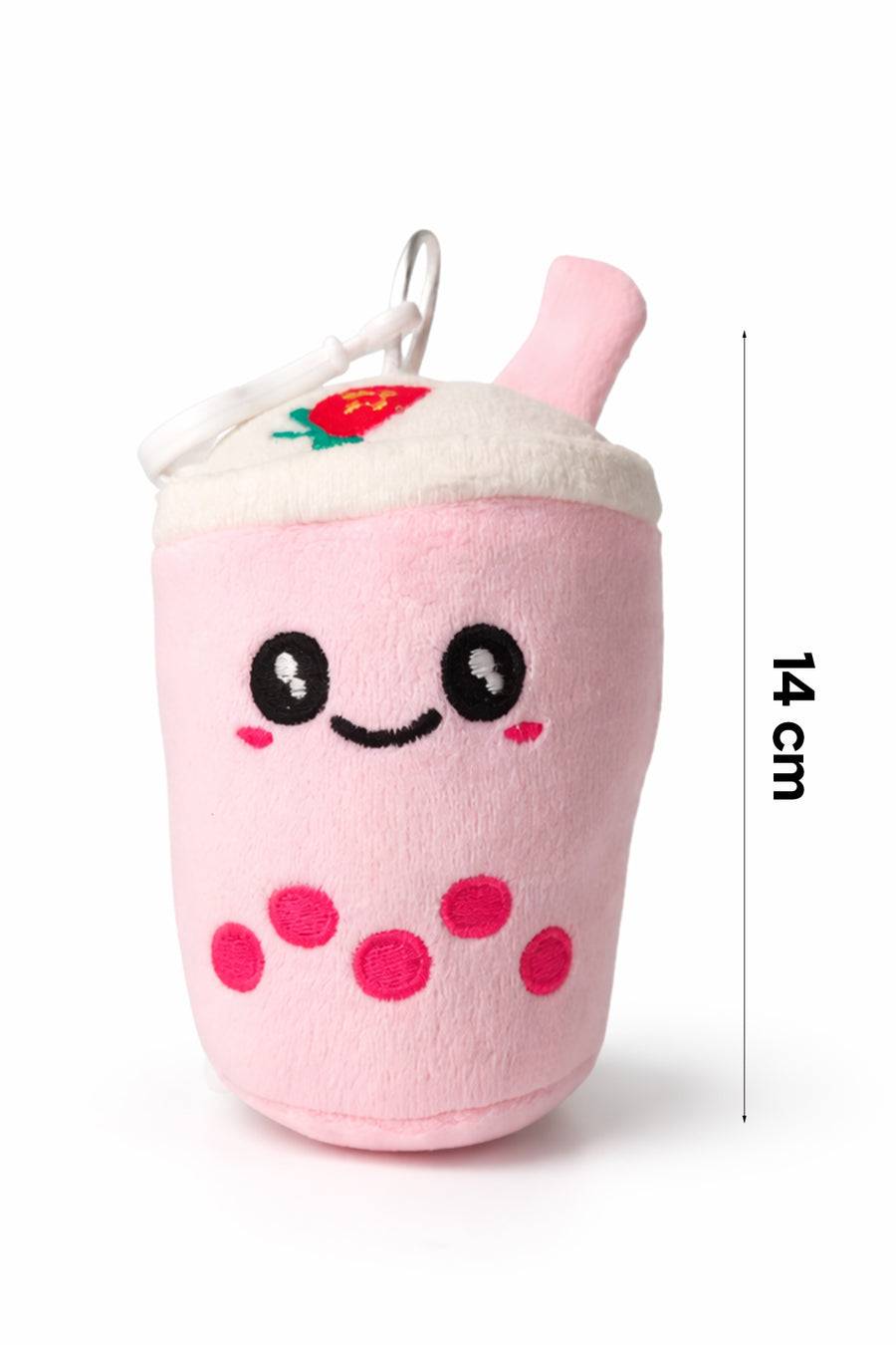 Pembe Bubble Tea Figürlü Charm, Anahtarlık Pembe Bubble Tea Figürlü Charm, Anahtarlık — Pembe