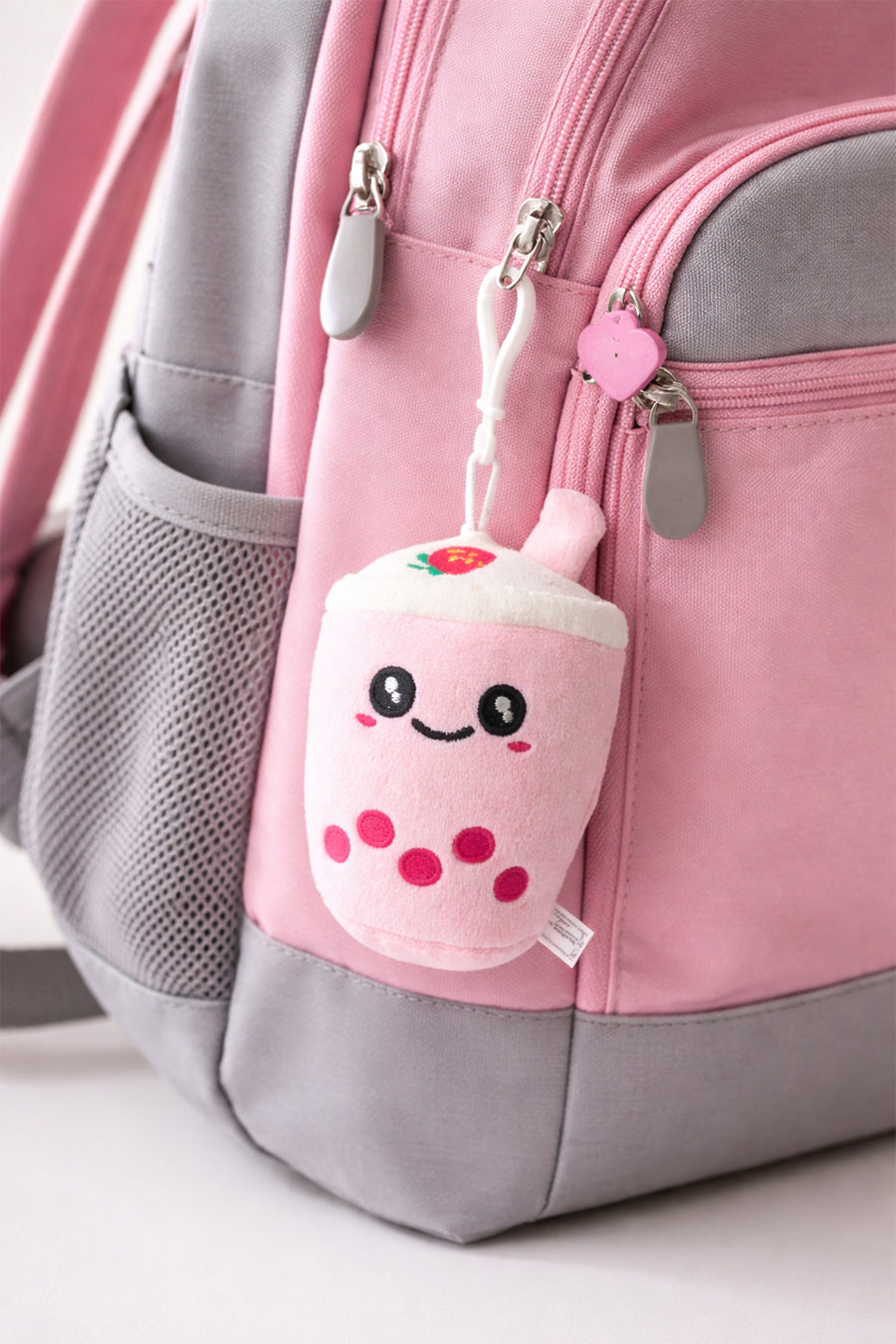 Pembe Bubble Tea Figürlü Charm, Anahtarlık Pembe Bubble Tea Figürlü Charm, Anahtarlık — Pembe