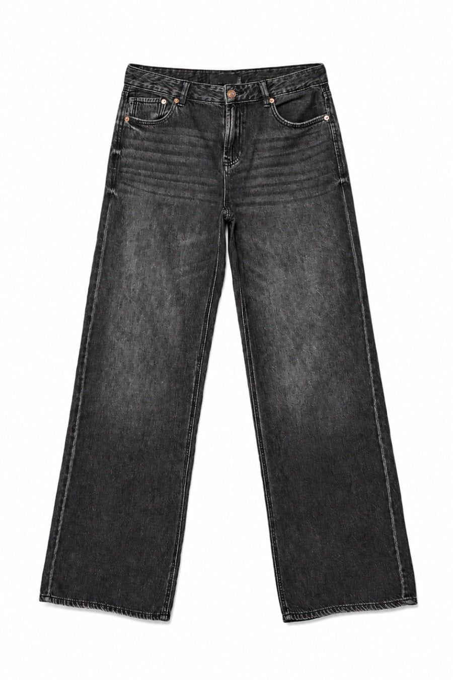 Ecrou Siyah Düşük Bel Denim Pantolon — Siyah