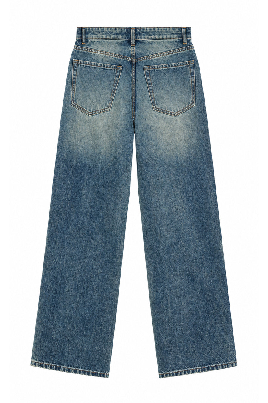 Ecrou K.Mavi Taş Detaylı Straight Denim Pantolon — Mavi