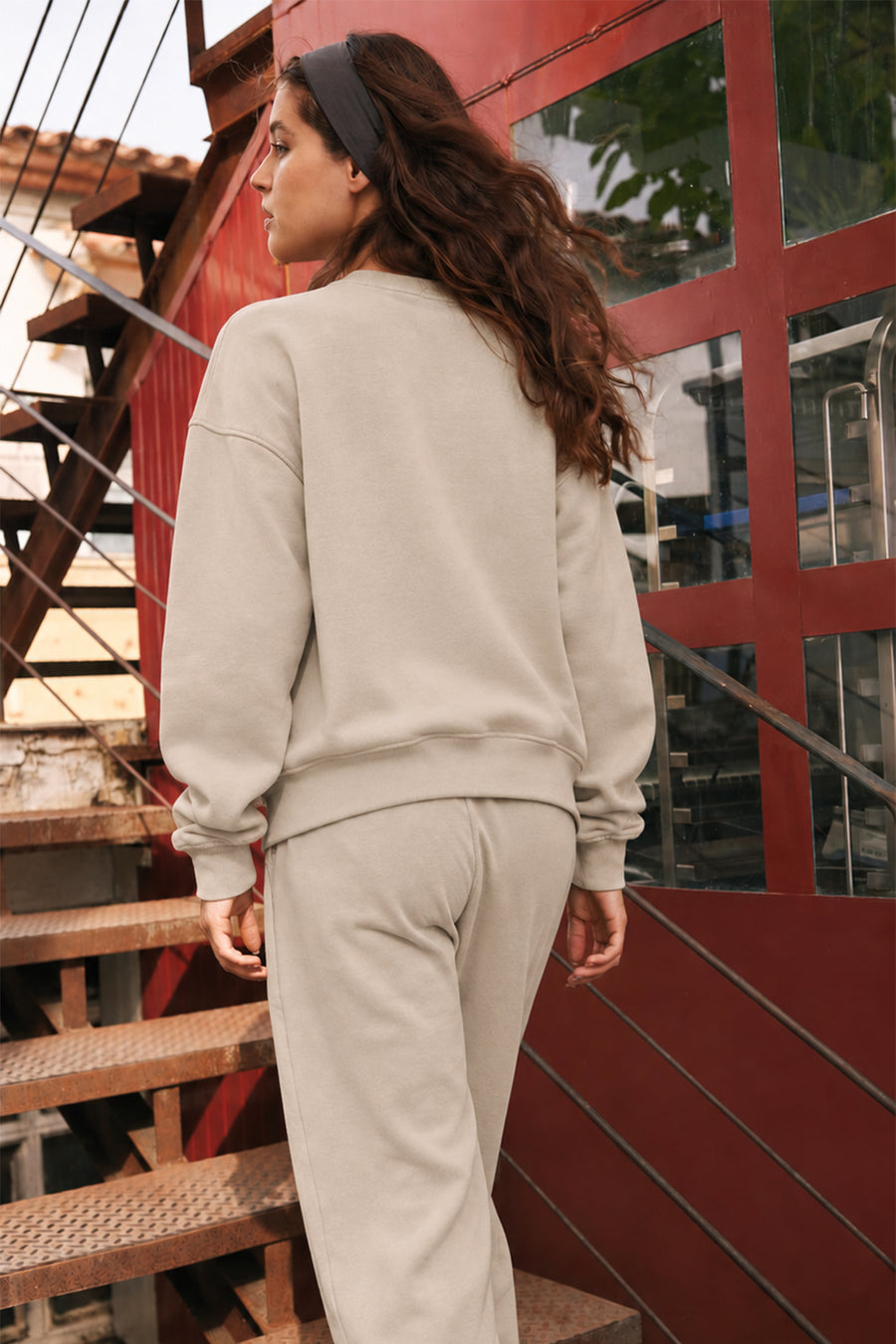 Ecr Teen Kadın Siyah Bisiklet Yaka U Kol Soft Sweatshirt — Bej
