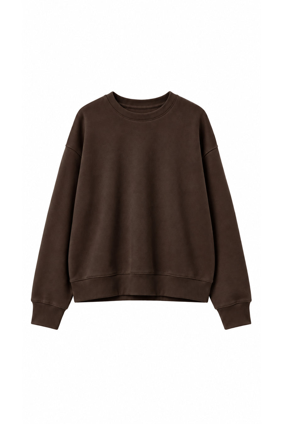 Ecr Teen Kadın Siyah Bisiklet Yaka U Kol Soft Sweatshirt — Kahve