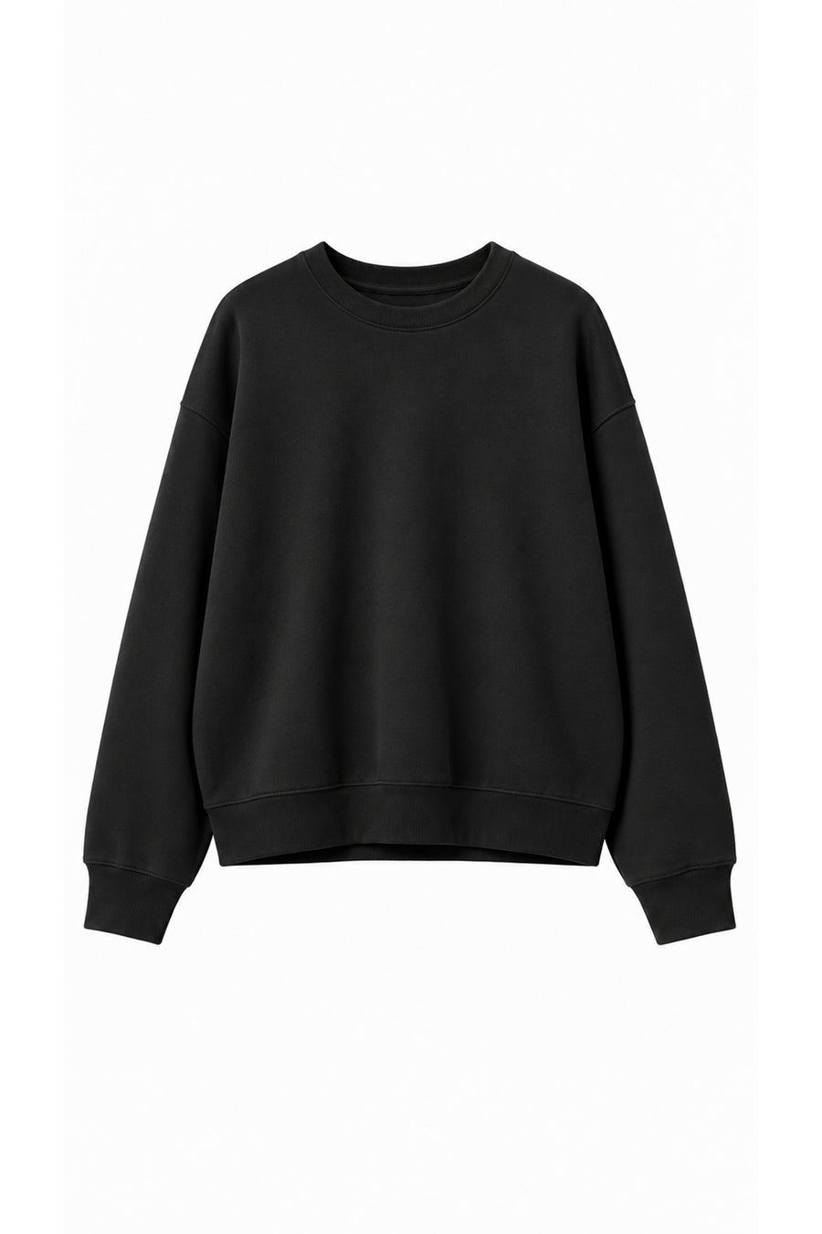 Ecr Teen Kadın Siyah Bisiklet Yaka U Kol Soft Sweatshirt — Siyah