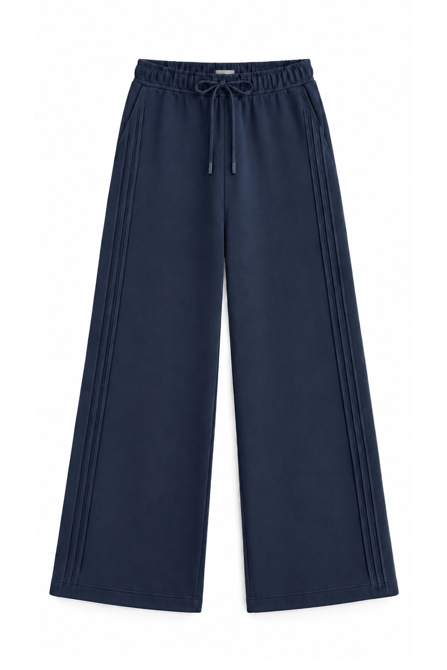 Ecr Teen Kadın Siyah Straight Wide Yanı Nervürlü Soft Sweatpants — Lacivert