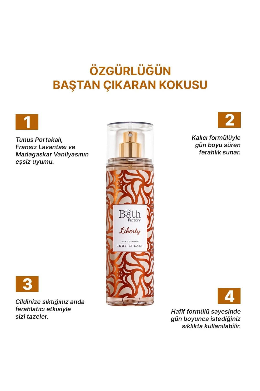 The Bath Factory Liberty Vücut Spreyi 200 ml — Kırmızı