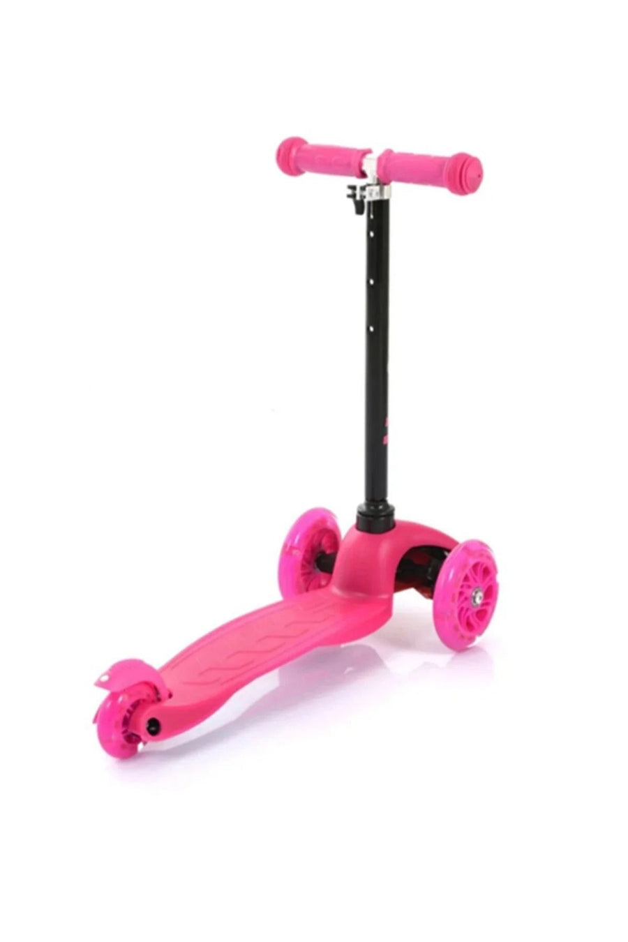 Pembe Rookie 3 Tekerlekli Led Işıklı Scooter — Fuşya