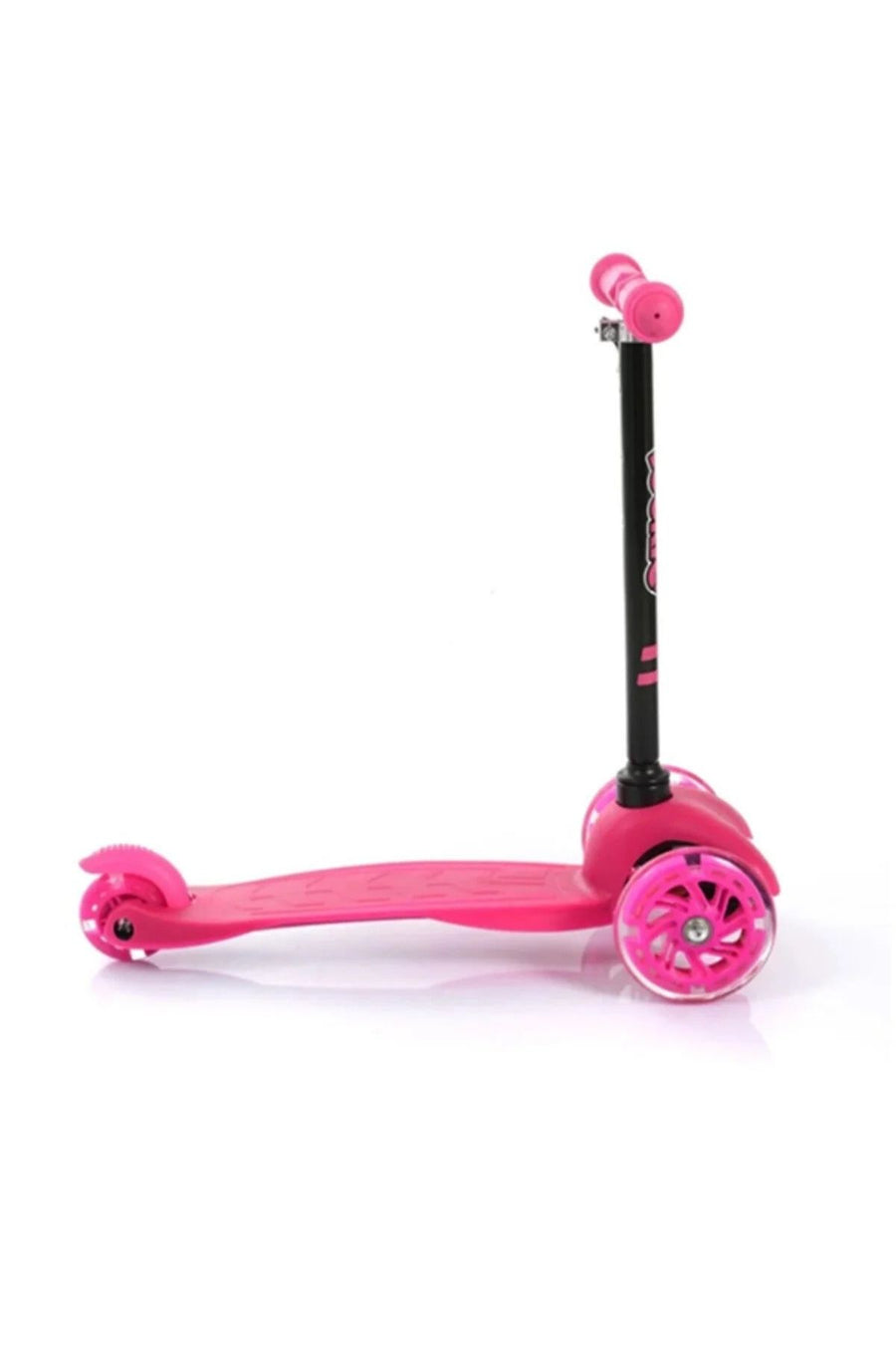 Pembe Rookie 3 Tekerlekli Led Işıklı Scooter — Fuşya