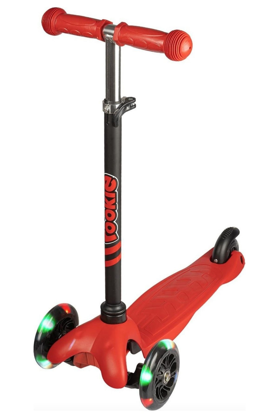 Kırmızı Rookie 3 Tekerlekli Led Işıklı Scooter — Kırmızı