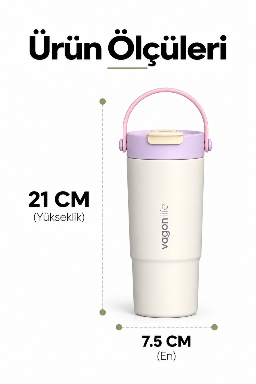 Vagonlife Isı Yalıtımlı Krem Termos 660 ML — Karma